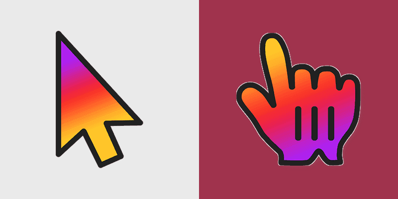 Custom Cursor Collection - Social Media Gradient