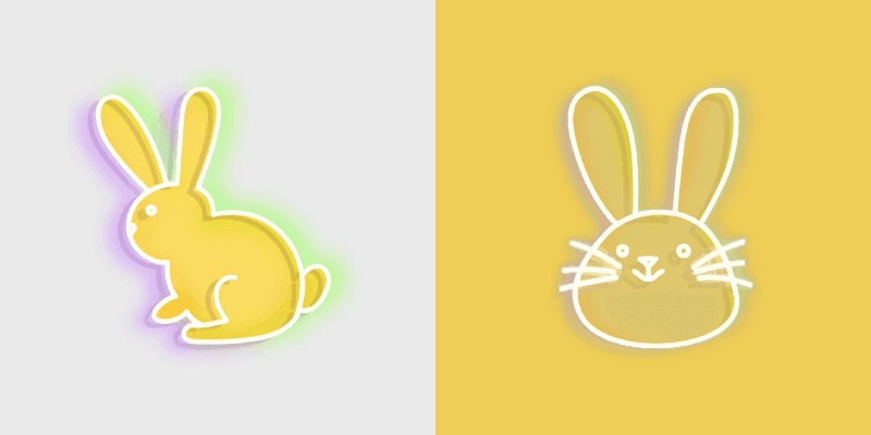 Vibrant Bunny Custom Cursor Pack