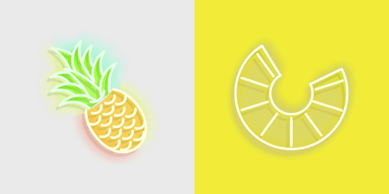 Neon Pineapple Cursors Pack