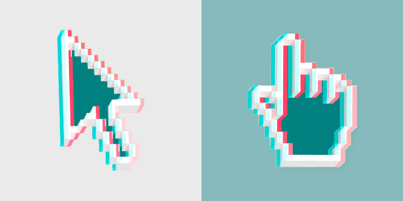 Turquoise Pixel Fun Custom Cursor Pack