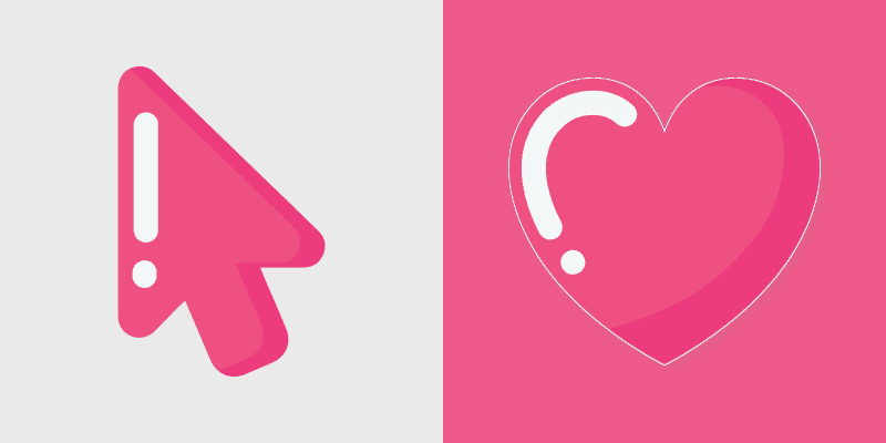 Cute Minimalist Heart Cursor Pack