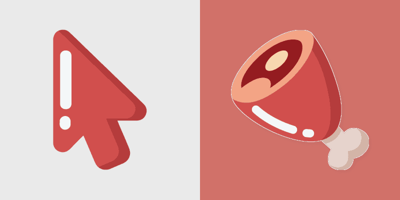 Cute Cursor Pack: Minimal Meat