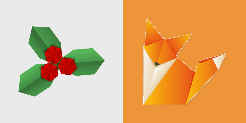 Cute Origami Fox Cursor Pack