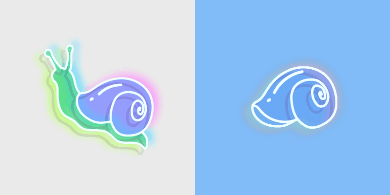 Custom Cute Cursor Pack: Neon Snail
