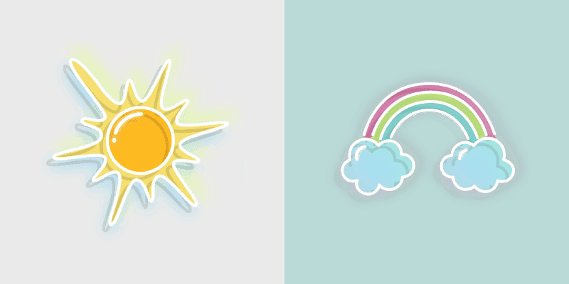 Vibrant Rainbow Cursors Pack