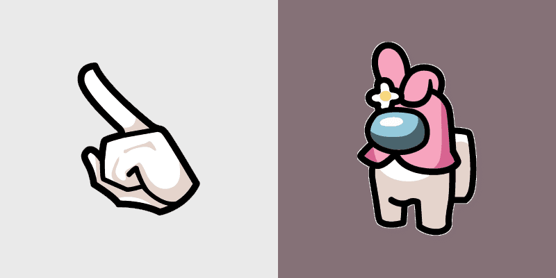 Custom Cute Cursor Pack: My Melody Among Us