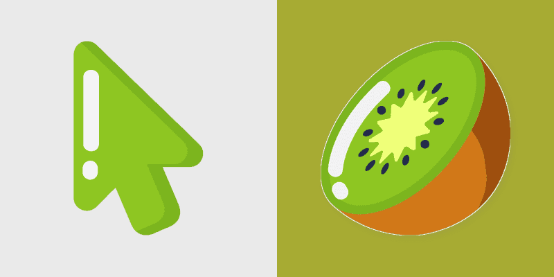 Cute Kiwi Cursors Pack