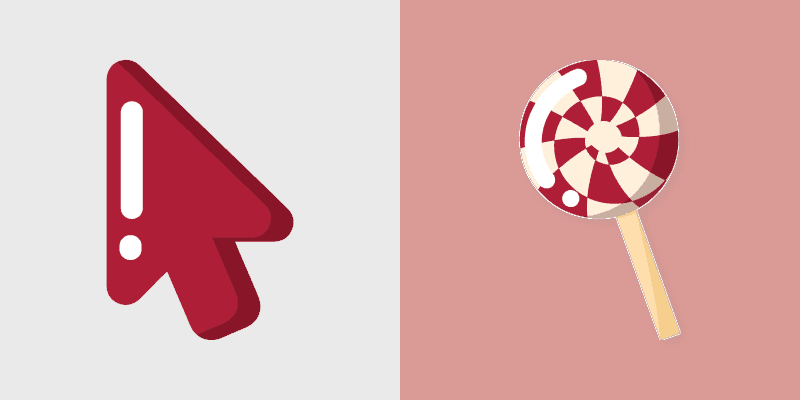 Cute Red Lollipop Cursor Pack