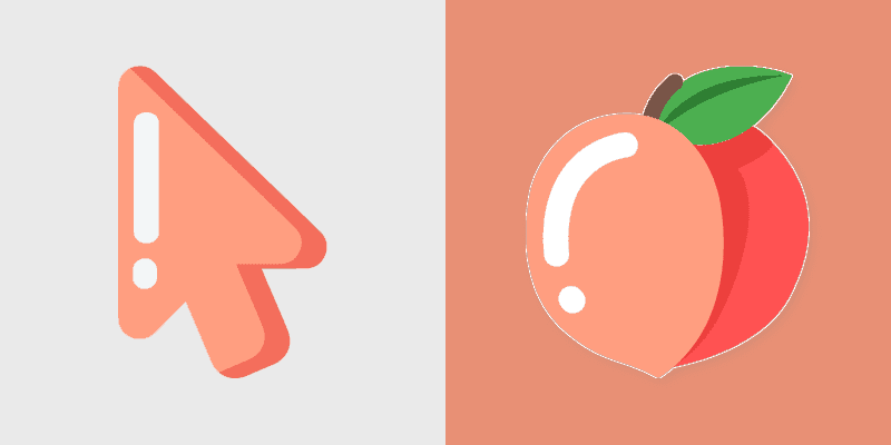 Cute Peachy Cursors Pack