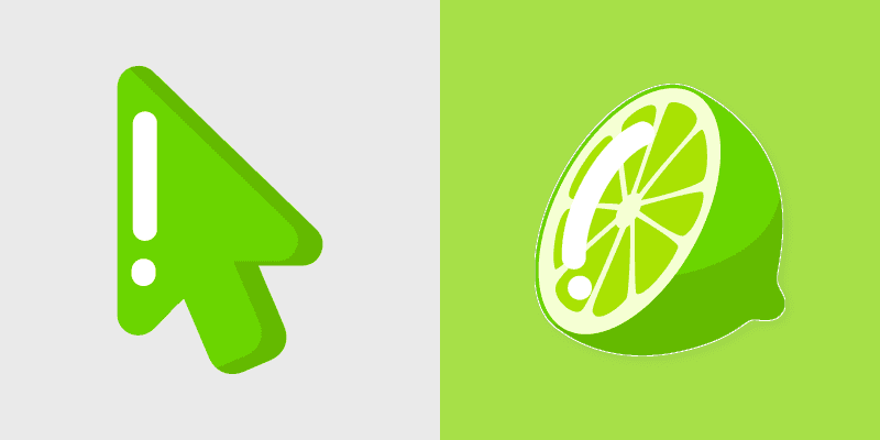 Vibrant Lime Cursors Pack