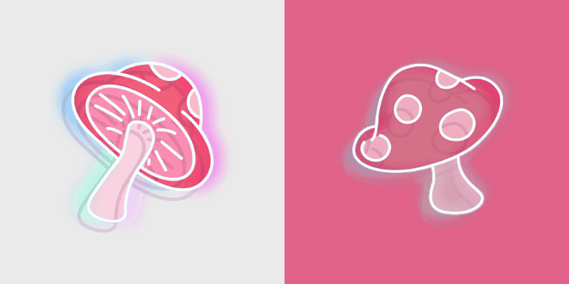 Custom Neon Mushroom Cursors Pack