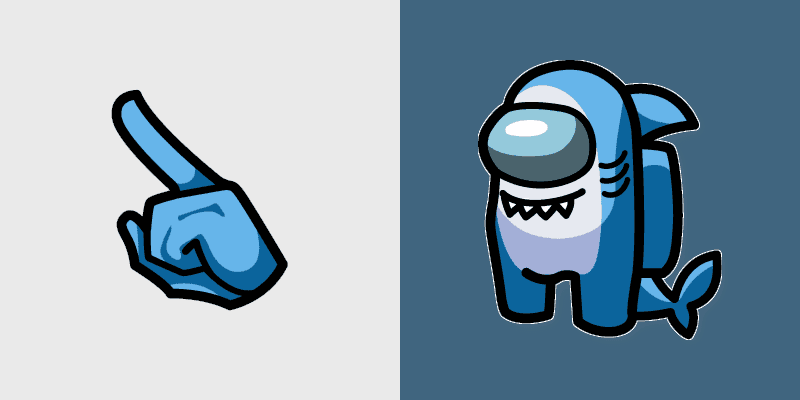 Among Us Shark Custom Cursor Pack