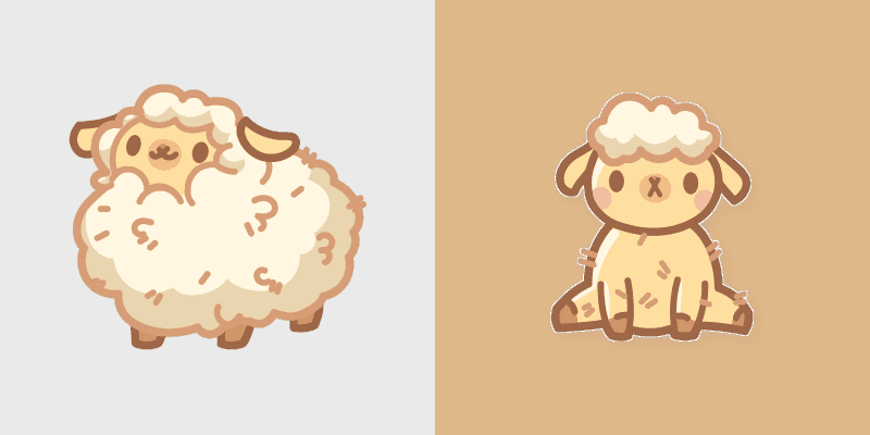 Cute Sheep Custom Cursor Pack