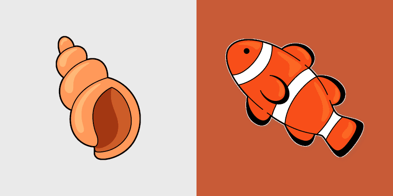 VSCO Girl Custom Cursors: Fish & Shell Pack