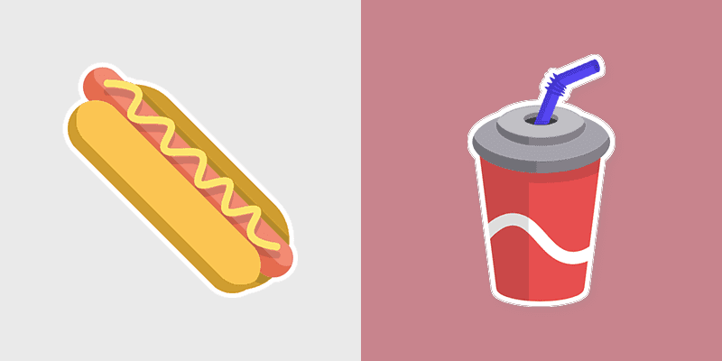 Cute Cursor Pack: Hot Dog & Cola