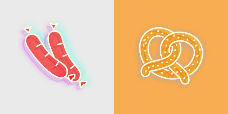 Cute Neon Festival Cursors Pack