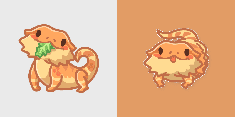 Cute Cursor Pack: Lizard's Leafy Fun