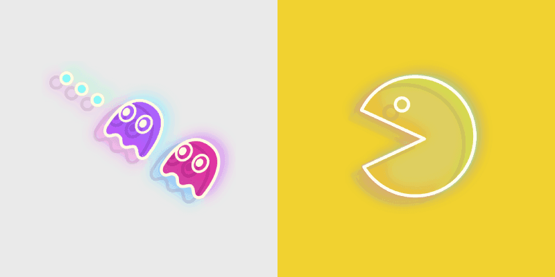 Neon Pac-Man Custom Cursors
