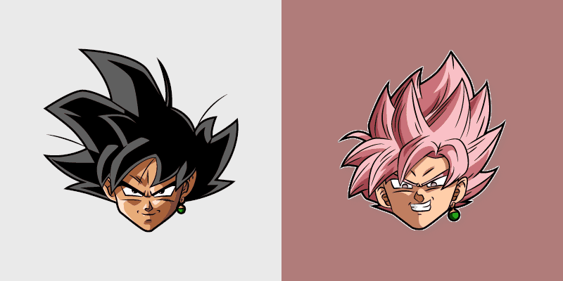 Custom Goku Black and Super Saiyan Rosé Cursor Pack