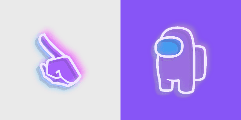 Among Us Custom Cursor Pack Neon Purple