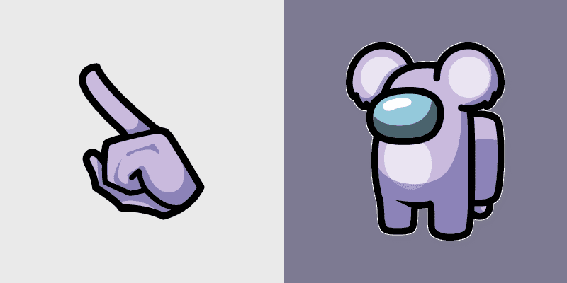 Custom Koala Among Us Cursor Pack