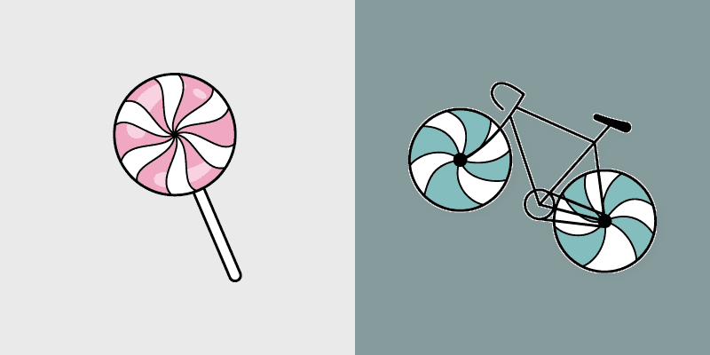 Cute VSCO Girl Cursor Pack: Lollipop & Bike