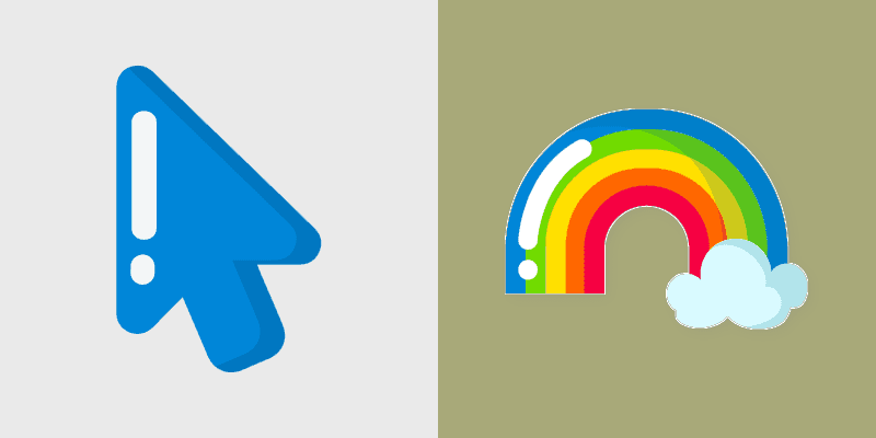 Rainbow Fusion Cursor Pack