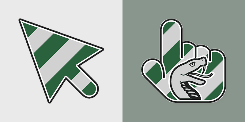 Slytherin Cute Mouse Cursor Pack