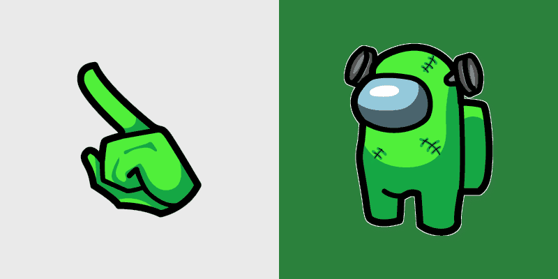 Among Us Custom Cursor Pack: Frankenstein's Monster