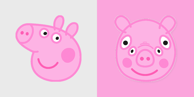 Custom Cute Peppa Pig Mouse Cursor Pack