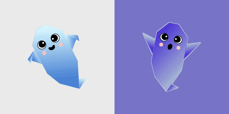 Ghostly Origami Cursors Pack