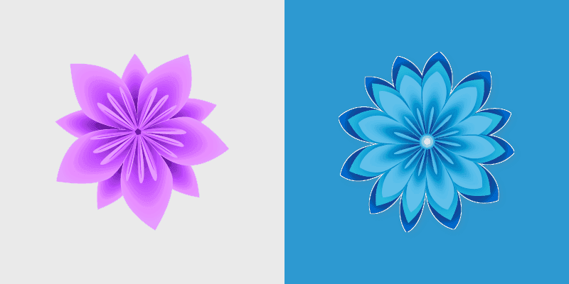 Cute Origami Purple and Blue Flowers Cursor Pack for Windows