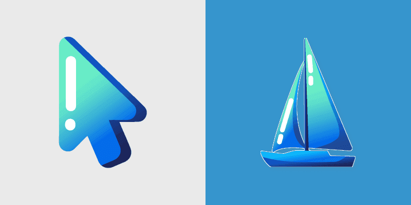 Cute Sailboat Cursor Pack