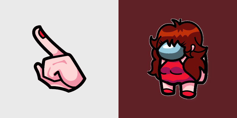 Custom Cursor Pack for Among Us - FNF Girlfriend