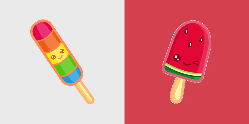 Cute Cursor Pack: Rainbow & Watermelon