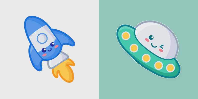 Cute Cursor Pack with Rocket & UFO