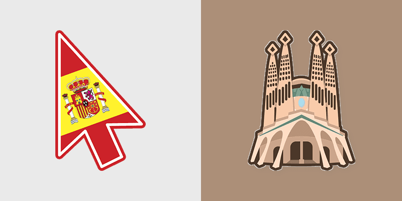 Cute Spain La Sagrada Familia Mouse Cursor Pack