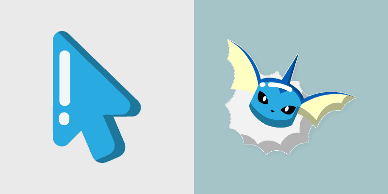 Cute Water-Type Vaporeon Cursor Pack