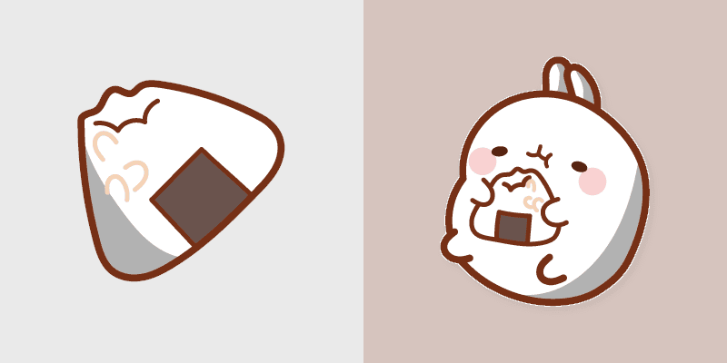 Custom Cute Cursor Pack: Molang and Onigiri