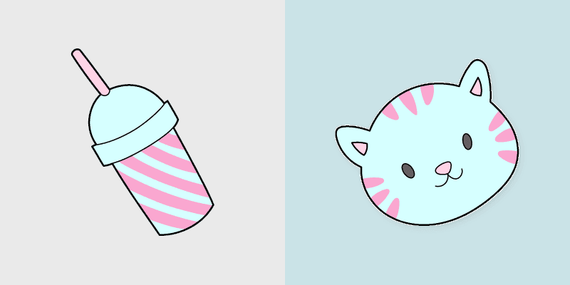 VSCO Girl Cocktail & Cat Cursor Pack