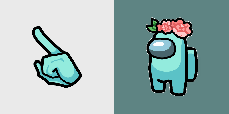 Cute Cursor Peonies for Among Us