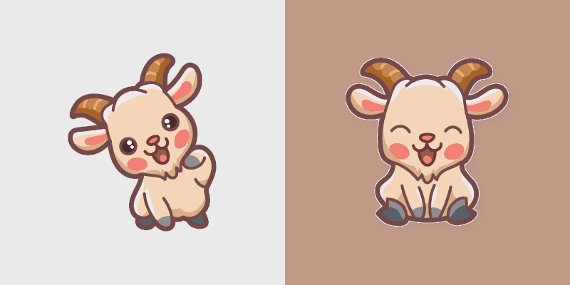 Cute Cursor Pack - Customized Goat Theme