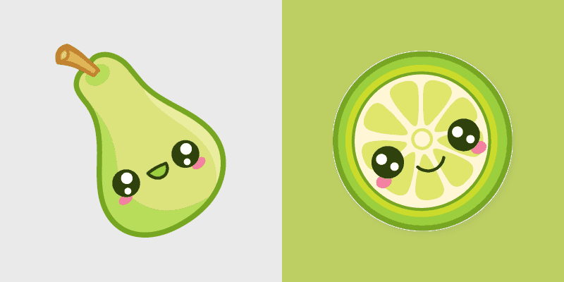 Adorable Cute Cursor Pack with Pear & Lime