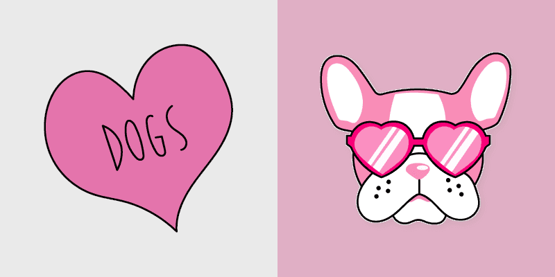 Cute Cursor Packs - Heart and Dog