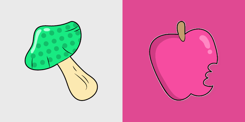 VSCO Girl Custom Cursor Pack - Mushroom Apple