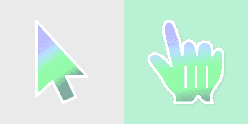 Cute Cursor Gradient - Uranus Planet