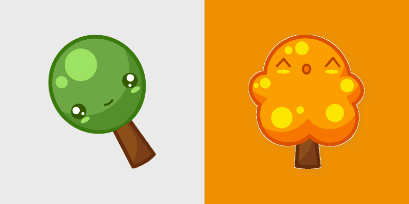 Cute Cursor Packs - Summer & Autumn Tree Edition