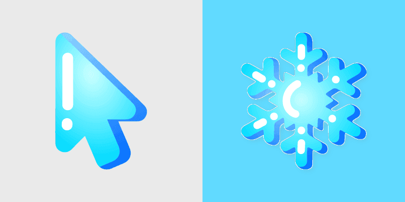 Snowflake Cute Cursor Pack
