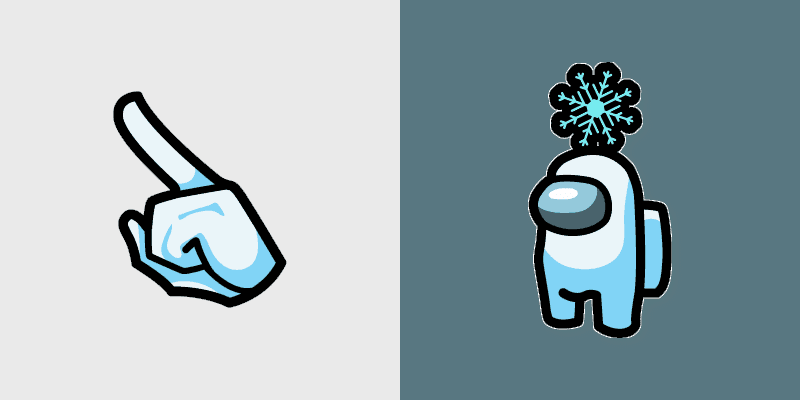 Cute Cursor Pack: Among Us Snowflake Character