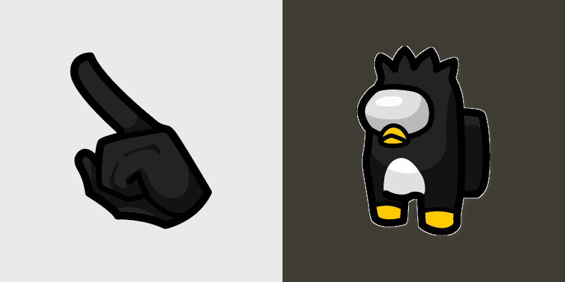 Cute Cursor Pack: Badtz-Maru Among Us Edition